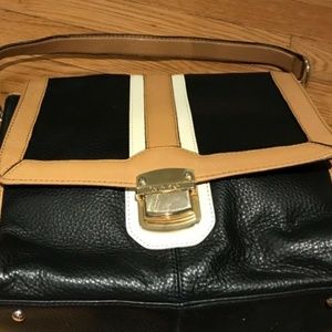 Calvin Klein Color Block Leather Chain Bag